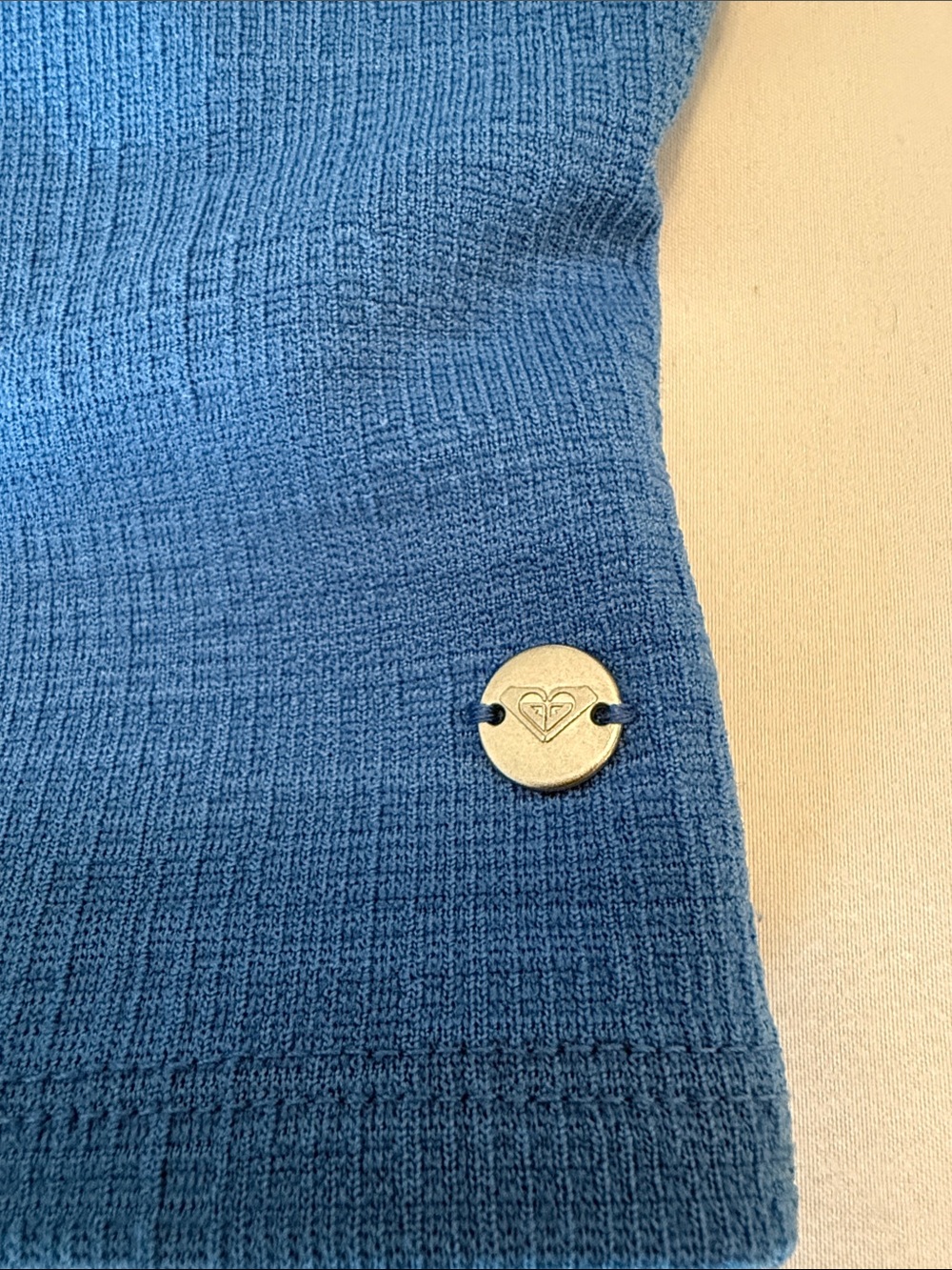 Women’s Blue Roxy Ribbed Tank Top - Picture 2 of 3